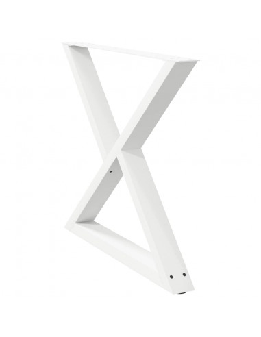 Gambe per Tavolo da Pranzo 2 pz Bianco 90x(72-73,3) cm Acciaio