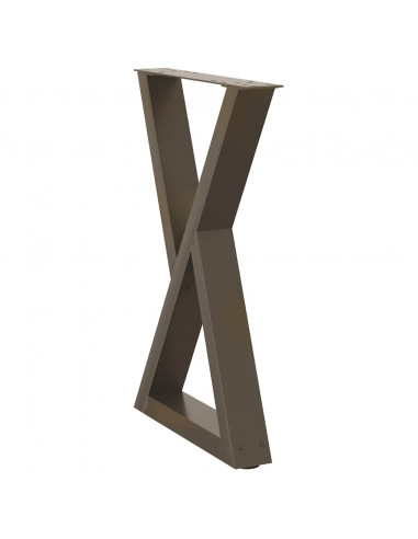 Gambe per Tavolo da Pranzo 2 pz Naturale 60x(72-73,3)cm Acciaio