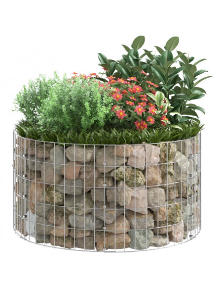 Palo Gabbione Circolare in Acciaio Zincato Ø100x50 cm