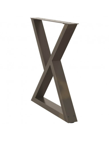 Gambe per Tavolo da Pranzo 2 pz Naturale 80x(72-73,3)cm Acciaio