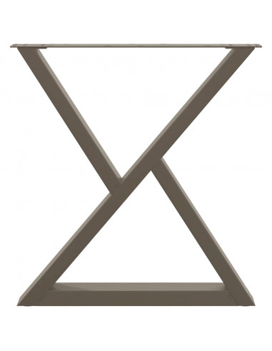 Gambe per Tavolo da Pranzo 2 pz Naturale 80x(72-73,3)cm Acciaio