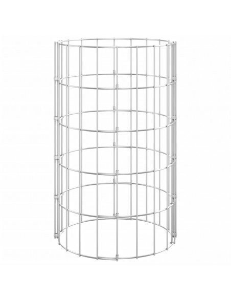 Palo Gabbione Circolare in Acciaio Zincato Ø30x50 cm