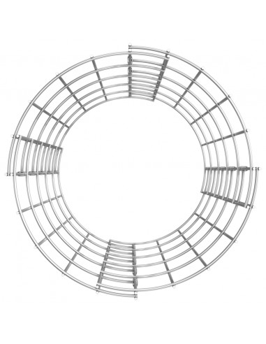 Palo Gabbione Circolare in Acciaio Zincato Ø30x50 cm