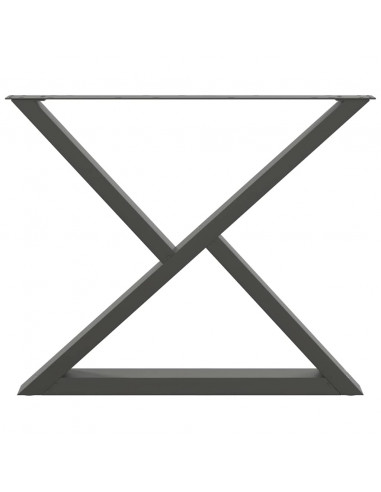 Gambe per tavolo da pranzo 2 pz Antracite 90x(72-73,3) cm Acciaio