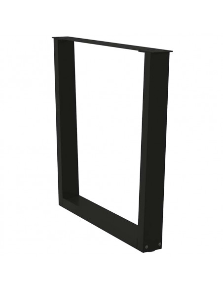 Gambe per Tavolo da Pranzo a V 2 pz Nero 80x(72-73,3)cm Acciaio