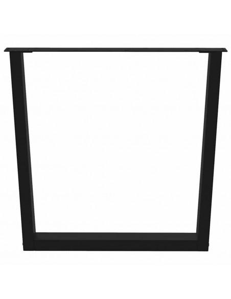 Gambe per Tavolo da Pranzo a V 2 pz Nero 90x(72-73,3)cm Acciaio