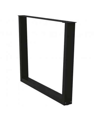 Gambe per Tavolo da Pranzo a V 2pz Nero 100x(72-73,3)cm Acciaio