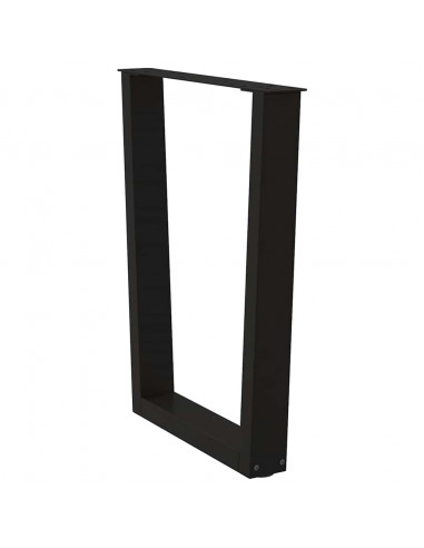 Gambe per Tavolo da Pranzo a V 3 pz Nero 70x(72-73,3)cm Acciaio