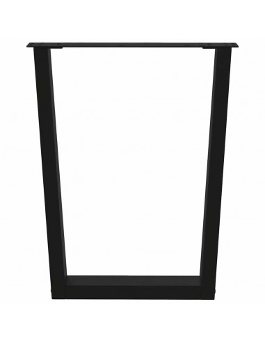 Gambe per Tavolo da Pranzo a V 3 pz Nero 70x(72-73,3)cm Acciaio