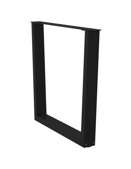 Gambe per Tavolo da Pranzo a V 3 pz Nero 80x(72-73,3)cm Acciaio