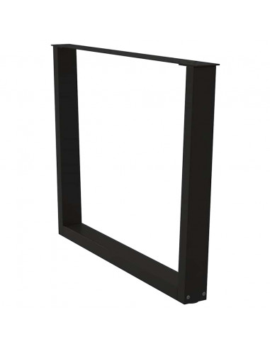 Gambe per Tavolo da Pranzo a V 3pz Nero 100x(72-73,3)cm Acciaio