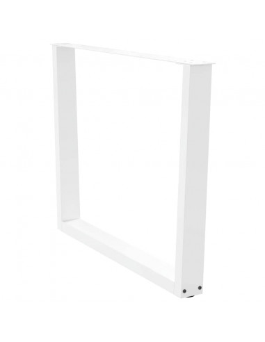 Gambe per Tavolo Pranzo a V 2 pz Bianco 100x(72-73,3)cm Acciaio