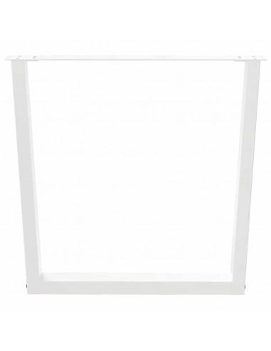 Gambe per Tavolo Pranzo a V 2 pz Bianco 80x(72-73,3)cm Acciaio