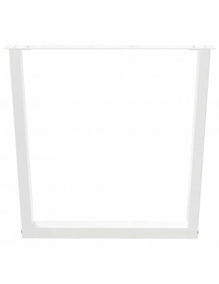 Gambe per Tavolo Pranzo a V 2 pz Bianco 80x(72-73,3)cm Acciaio