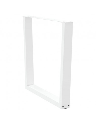 Gambe per Tavolo Pranzo a V 2 pz Bianco 80x(72-73,3)cm Acciaio