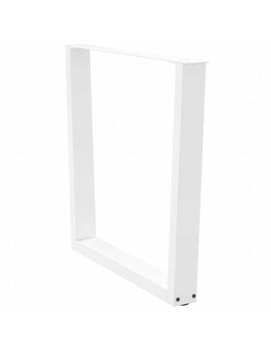 Gambe per Tavolo Pranzo a V 2 pz Bianco 90x(72-73,3)cm Acciaio
