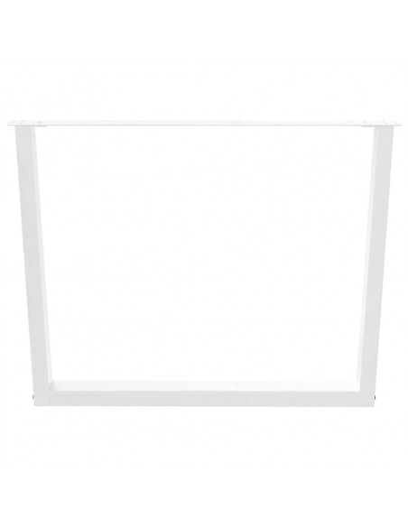 Gambe per Tavolo Pranzo a V 3 pz Bianco 100x(72-73,3)cm Acciaio