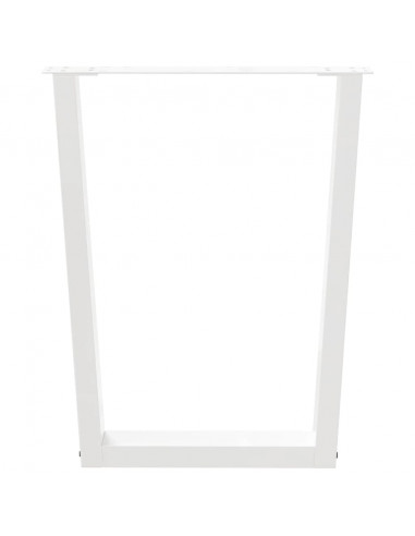 Gambe per Tavolo Pranzo a V 3 pz Bianco 70x(72-73,3)cm Acciaio
