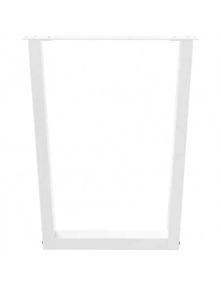 Gambe per Tavolo Pranzo a V 3 pz Bianco 70x(72-73,3)cm Acciaio