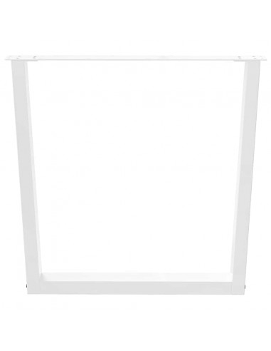 Gambe per Tavolo Pranzo a V 3 pz Bianco 80x(72-73,3)cm Acciaio