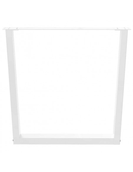 Gambe per Tavolo Pranzo a V 3 pz Bianco 80x(72-73,3)cm Acciaio