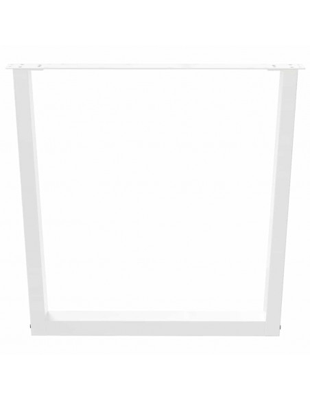 Gambe per Tavolo Pranzo a V 3 pz Bianco 90x(72-73,3)cm Acciaio