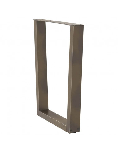 Gambe per Tavolo Pranzo a V 3pz Naturale 70x(72-73,3)cm Acciaio