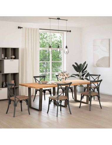 Gambe per Tavolo Pranzo a V 3pz Naturale 90x(72-73,3)cm Acciaio