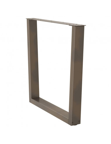 Gambe per Tavolo Pranzo a V 3pz Naturale 90x(72-73,3)cm Acciaio