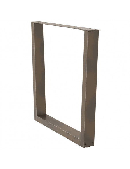 Gambe per Tavolo Pranzo a V 3pz Naturale 90x(72-73,3)cm Acciaio
