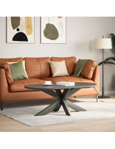 Gamba per tavolino da caffè a forma di ragno antracite 98x58x(42-43) cm in acciaio 2