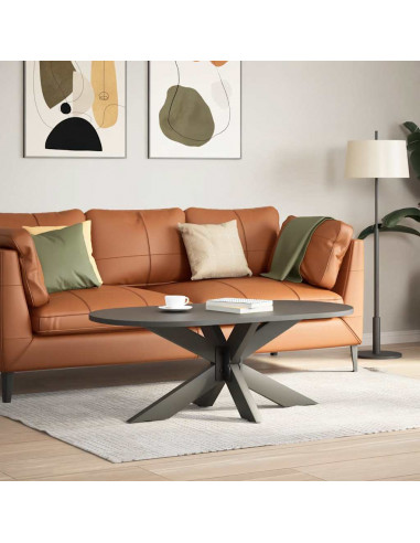 Gamba per tavolino da caffè a forma di ragno antracite 98x58x(42-43) cm in acciaio