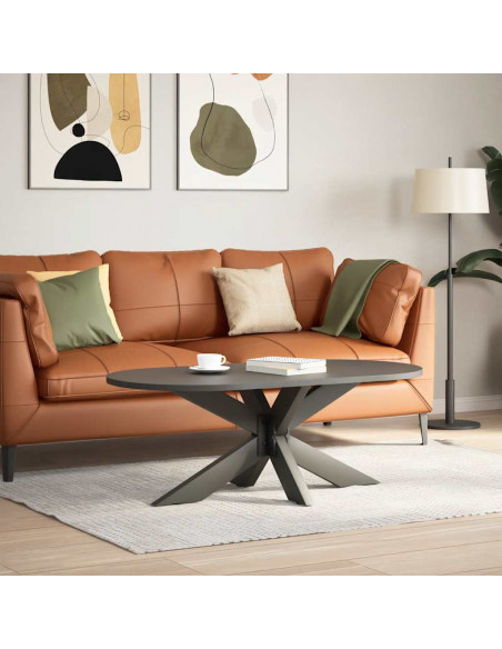 Gamba per tavolino da caffè a forma di ragno antracite 98x58x(42-43) cm in acciaio