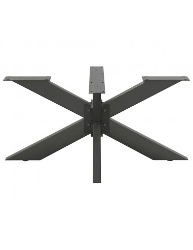 Gamba per tavolino da caffè a forma di ragno antracite 98x58x(42-43) cm in acciaio