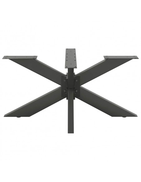 Gamba per tavolino da caffè a forma di ragno antracite 98x58x(42-43) cm in acciaio