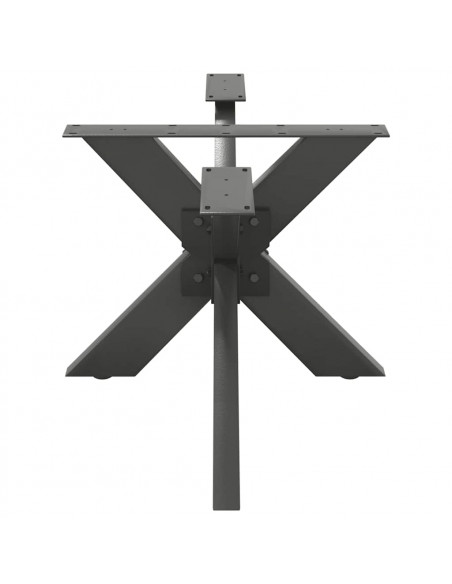 Gamba per tavolino da caffè a forma di ragno antracite 98x58x(42-43) cm in acciaio