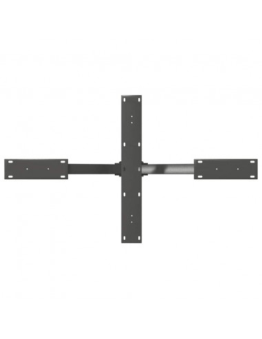 Gamba per tavolino da caffè a forma di ragno antracite 98x58x(42-43) cm in acciaio