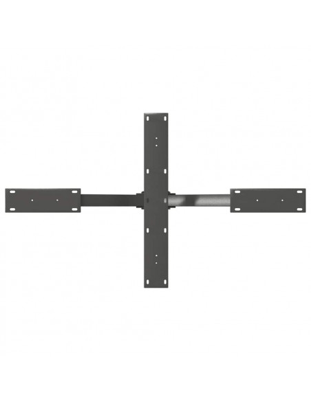 Gamba per tavolino da caffè a forma di ragno antracite 98x58x(42-43) cm in acciaio