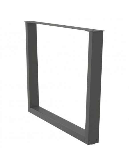 Gambe Tavolo Pranzo a V 2 pz Antracite 100x(72-73,3)cm Acciaio
