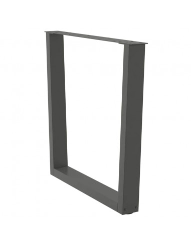 Gambe Tavolo Pranzo a V 2 pz Antracite 90x(72-73,3)cm Acciaio