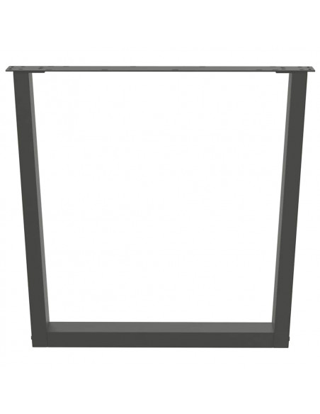Gambe Tavolo Pranzo a V 2 pz Antracite 90x(72-73,3)cm Acciaio