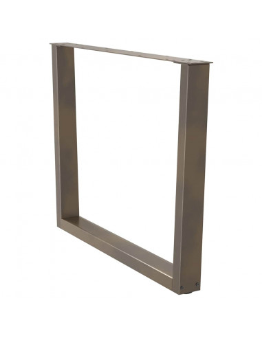 Gambe Tavolo Pranzo a V 2 pz Naturale 100x(72-73,3)cm Acciaio