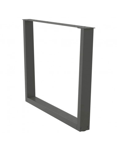 Gambe Tavolo Pranzo a V 3 pz Antracite 100x(72-73,3)cm Acciaio