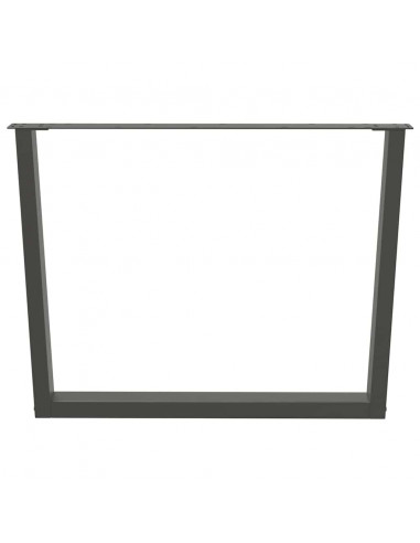 Gambe Tavolo Pranzo a V 3 pz Antracite 100x(72-73,3)cm Acciaio