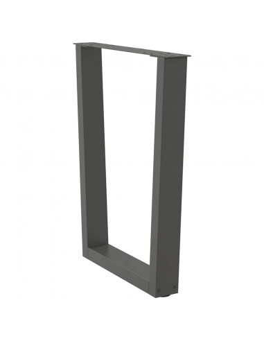 Gambe Tavolo Pranzo a V 3 pz Antracite 70x(72-73,3)cm Acciaio