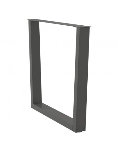 Gambe Tavolo Pranzo a V 3 pz Antracite 90x(72-73,3)cm Acciaio