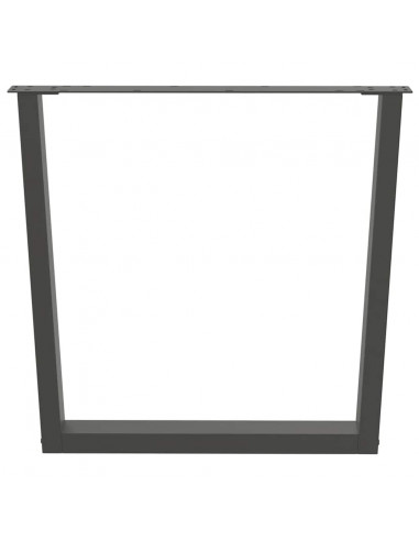 Gambe Tavolo Pranzo a V 3 pz Antracite 90x(72-73,3)cm Acciaio