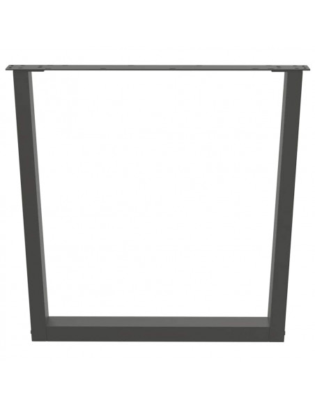 Gambe Tavolo Pranzo a V 3 pz Antracite 90x(72-73,3)cm Acciaio