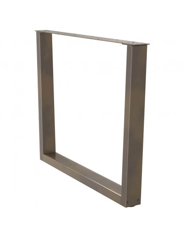 Gambe Tavolo Pranzo a V 3 pz Naturale 100x(72-73,3)cm Acciaio
