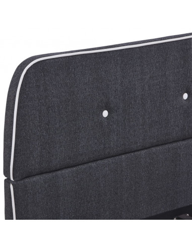 Giroletto a LED senza Materasso Grigio Scuro 135x190 cm Tessuto
